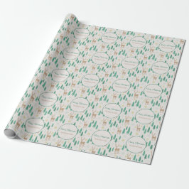 Weihnachts-Rentier-Pine Geschenkpapier