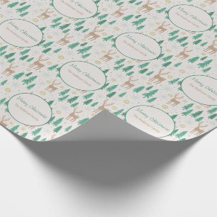 Weihnachts-Rentier-Pine Geschenkpapier