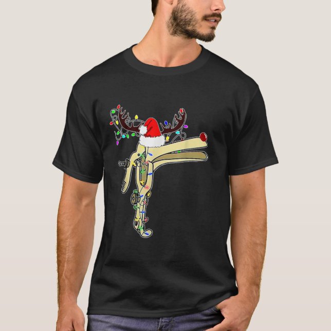 Weihnachts-Rentier Speculum Nurse OBGYN L D Nursin T-Shirt (Vorderseite)