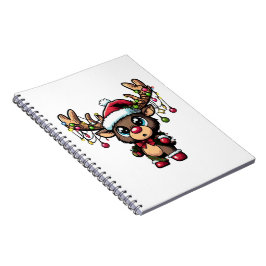 Weihnachts-Rentier Spiral-Foto-Notebook Notizblock