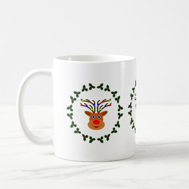 Weihnachts-Rentier-Tasse Kaffeetasse (Links)