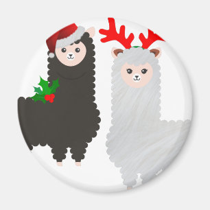 weihnachts-rentiere-alpacas magnet