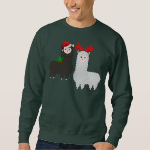 weihnachts-rentiere-alpakas sweatshirt