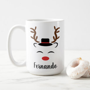 Weihnachts-Rentierfisch personalisiert Kaffeetasse