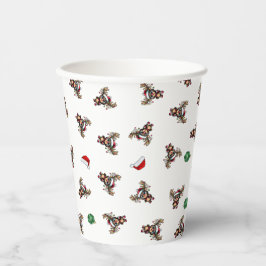 Weihnachts-Rentierpapier-Cups Pappbecher