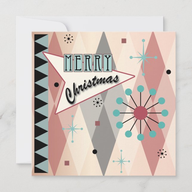 Weihnachts Retro 01 Karte/Einladung Einladung (Vorderseite)