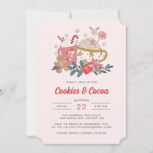 Weihnachts-Retro-Einladung Einladung