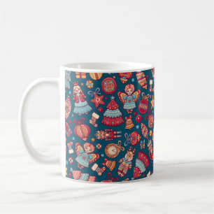 Weihnachts-Retro Kaffeetasse