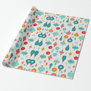 Weihnachts Retro Mitte Jahrhundert Moderne MOD Geschenkpapier