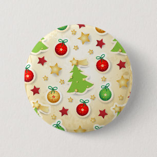 Weihnachts-Retro-Muster, Knopf Button