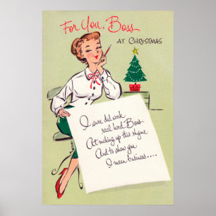 Weihnachts-Retro-Party-Deko-Plakat Poster