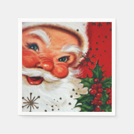 Weihnachts Retro Santa Party Servietten