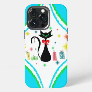 Weihnachts Retro Siamese Cat iPhone 13 Pro Hülle