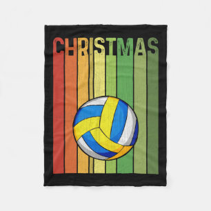 Weihnachts Retro Volleyball Spieler Niedliche Grup Fleecedecke