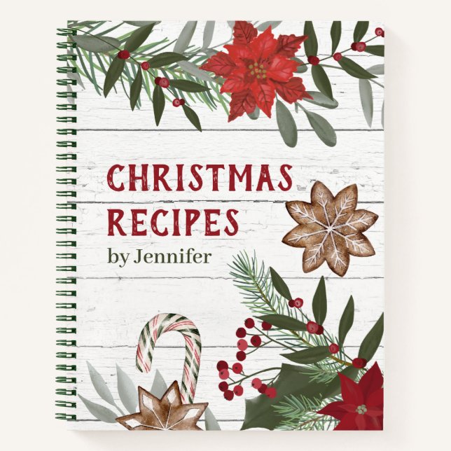 Weihnachts Rezept Buch mit Ihrem Namen (Vorderseite)