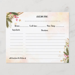 Weihnachts-Rezept-Card-Brautparty