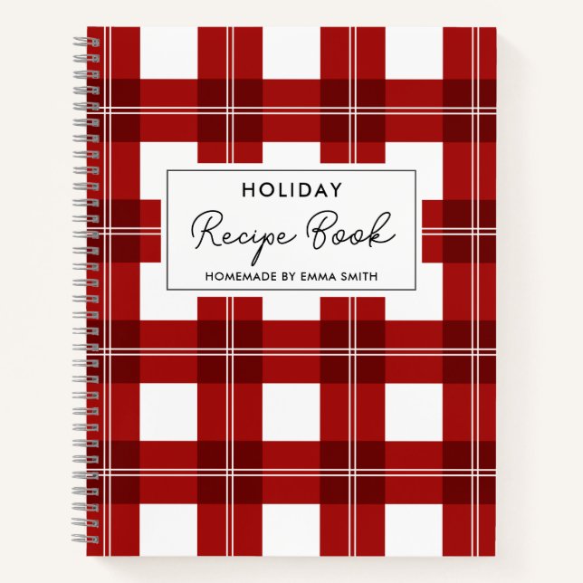 Weihnachts-Rezept Notizbuch (Vorderseite)