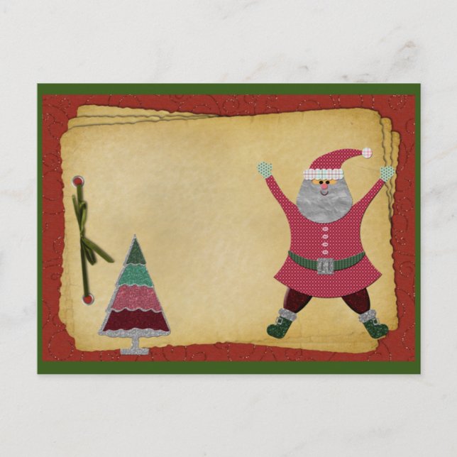 Weihnachts-REZEPTKARTE Feiertagspostkarte (Vorderseite)