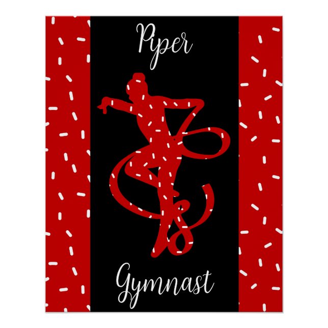 Weihnachts Rhythmische Gymnastik Red Candy Sprinkl Poster (Vorderseite)