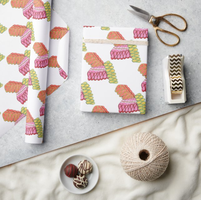 Weihnachts-Ribbon Candy Candies Holiday Süßigkeite Geschenkpapier (Kunsthandwerk)