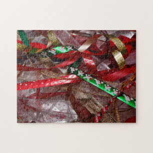 Weihnachts-Ribbons Red Green und Gold Holiday