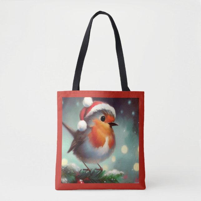 Weihnachts-Robin 2 Tasche (Vorderseite)