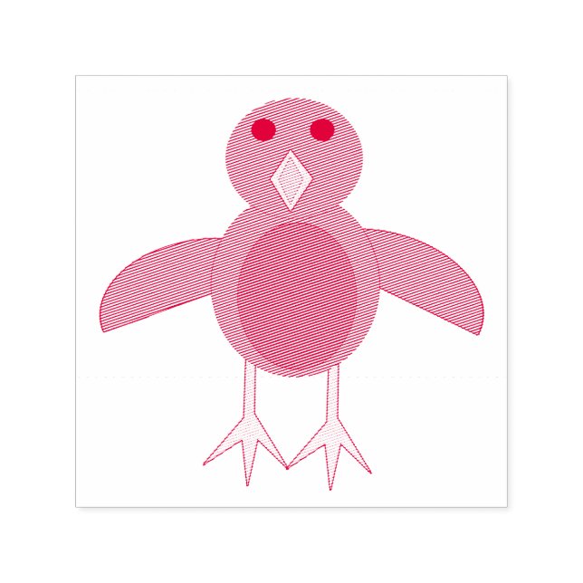 Weihnachts Robin Self Inking Briefmarke Permastempel (Design)