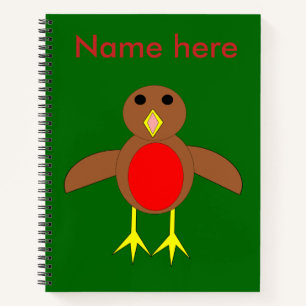 Weihnachts Robin Spiral Notebook Notizbuch