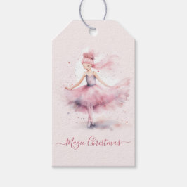 Weihnachts-Rosa-Nutcracker-Ballerina Geschenkanhänger