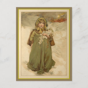 Weihnachts-Rose Feiertagspostkarte