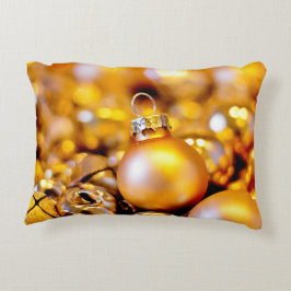 Weihnachts-Rose Gold Baubles Dekokissen