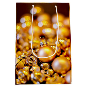 Weihnachts-Rose Gold Baubles Mittlere Geschenktüte