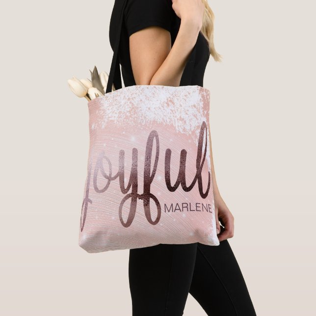 Weihnachts-Rose Goldenes Design Tasche (Von Nahem)