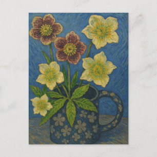 Weihnachts-Rose Postkarte