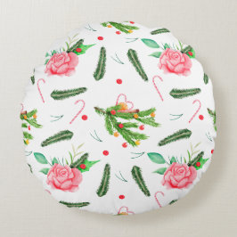 Weihnachts-Rose Rundkissen Rundes Kissen