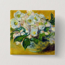 Weihnachts-Rose (von Claude Monet) Button