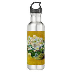 Weihnachts-Rose (von Claude Monet) Edelstahlflasche