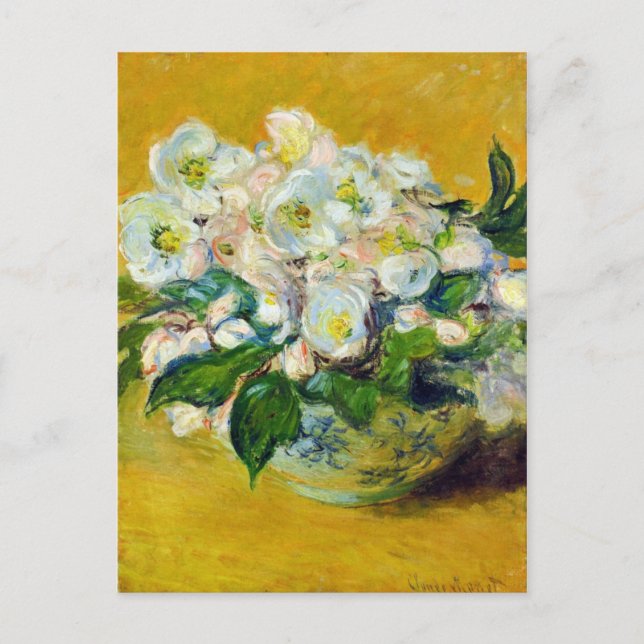Weihnachts-Rose (von Claude Monet) Postkarte (Vorderseite)