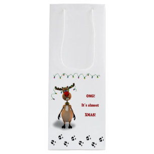 Weihnachts-Rosengarten Geschenktüte Für Weinflaschen
