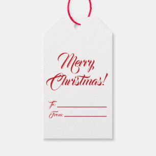 Weihnachts rot bis weiß von leerer Schrift elegant Geschenkanhänger