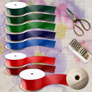 Weihnachts Rot Farbe solide minimalistisch Satinband