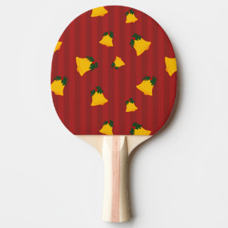 Weihnachts-Rot-Gold-Streifen-Glocken Tischtennis Schläger