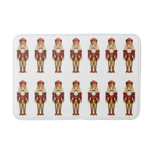 Weihnachts-Rot-Grün-Feierliche Nutcrackers-Duschba Badematte
