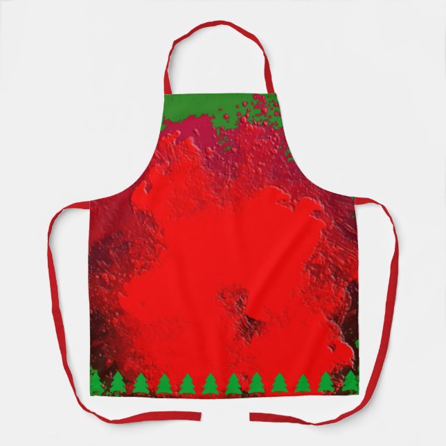 Weihnachts-Rot-Grün-Schürze-Design, Weihnachts-Sch Schürze (Vorderseite)
