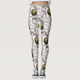 Weihnachts Rot Grün Silberschmuck Balls Leggings