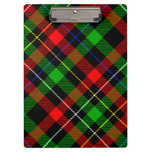 Weihnachts-Rot-Grün-Weiß-Flanell-Karodesign Klemmbrett