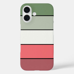 Weihnachts Rot Grüne Farbe auf Textil Papier iPhone 16 Hülle