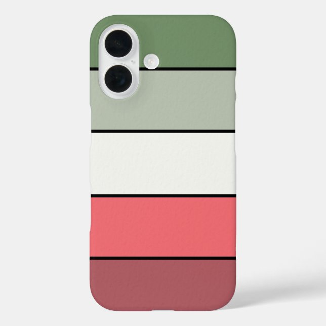 Weihnachts Rot Grüne Farbe auf Textil Papier iPhone 16 Hülle (Rückseite)