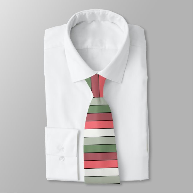 Weihnachts Rot Grüne Farbe auf Textil Papier Krawatte (Gebunden)