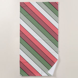 Weihnachts Rot Grüne Farbe auf Textil Papier Strandtuch
